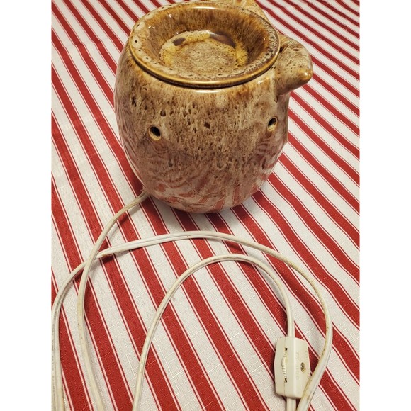 ScentSationals Intertek Light Up Owl Ceramic Wax Warmer Lamp Nightlight 6" Tall - Picture 5 of 6